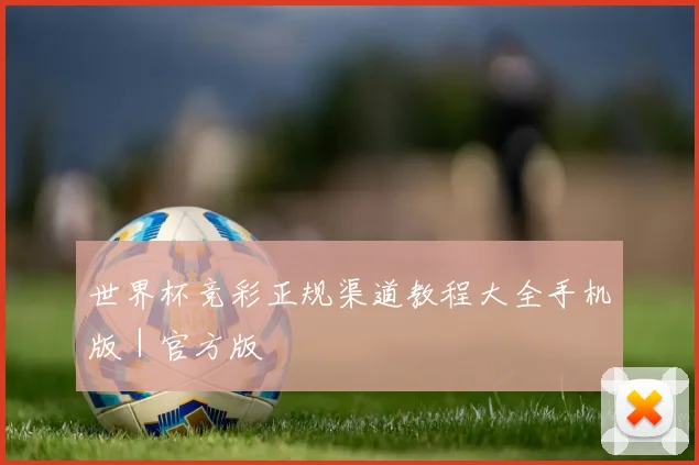 世界杯竞彩正规渠道教程大全手机版｜官方版